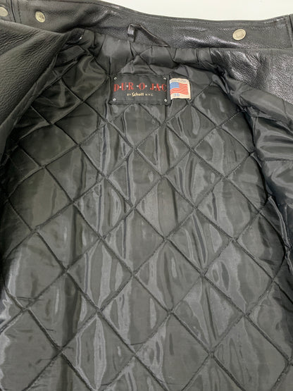 【中古品】【メンズ】 DUROJAC デュロジャック 80S SCHOTT SINGLE RIDERS シングル ライダースジャケット アウター 145-260508-AS-51-min サイズ：36 カラー：ブラック 万代Net店