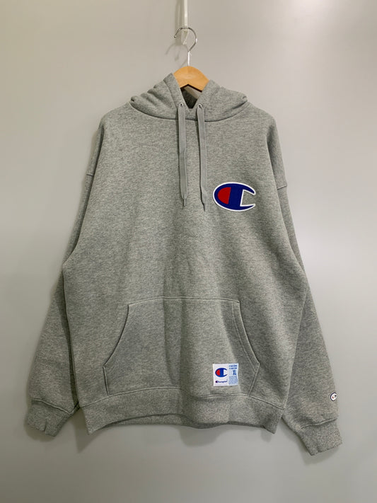【中古品】【メンズ】 CHAMPION チャンピオン C3-C106 SF ルーズ ロゴ フーディー パーカー トップス 148-260522-SH-20-min サイズ：XL カラー：グレー 万代Net店
