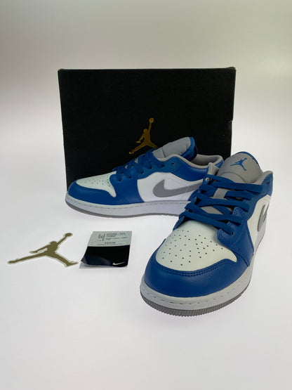 【中古美品】【レディース】 NIKE ナイキ 553560-412 GS AIR JORDAN 1 LOW 靴 シューズ スニーカー SNEAKER 166-260509-zi-10-min サイズ：24.5cm カラー：TRUE BLUE/CEMENT GREY-WHITE 万代Net店