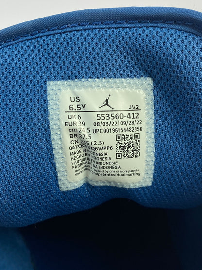 【中古美品】【レディース】 NIKE ナイキ 553560-412 GS AIR JORDAN 1 LOW 靴 シューズ スニーカー SNEAKER 166-260509-zi-10-min サイズ：24.5cm カラー：TRUE BLUE/CEMENT GREY-WHITE 万代Net店