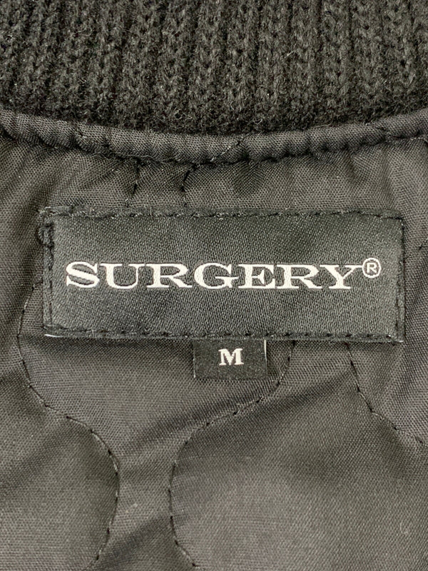 【中古品】【メンズ】 SURGERY サージェリー BONE CUTTING VARSITY JACKET ヴァーシティ ジャケット アウター 142-260508-AS-42-min サイズ：M カラー：ブラック 万代Net店