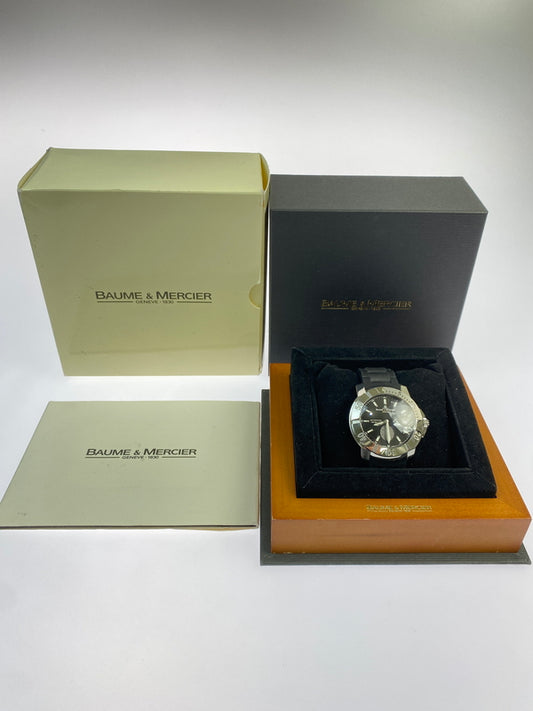 【中古品】【メンズ/レディース】 BAUME＆MERCIER ボーム＆メルシェ ケープランド デイト 自動巻き 腕時計 65353 ウォッチ ステンレススチール 197-260512-em-05-min カラー：シルバー 万代Net店