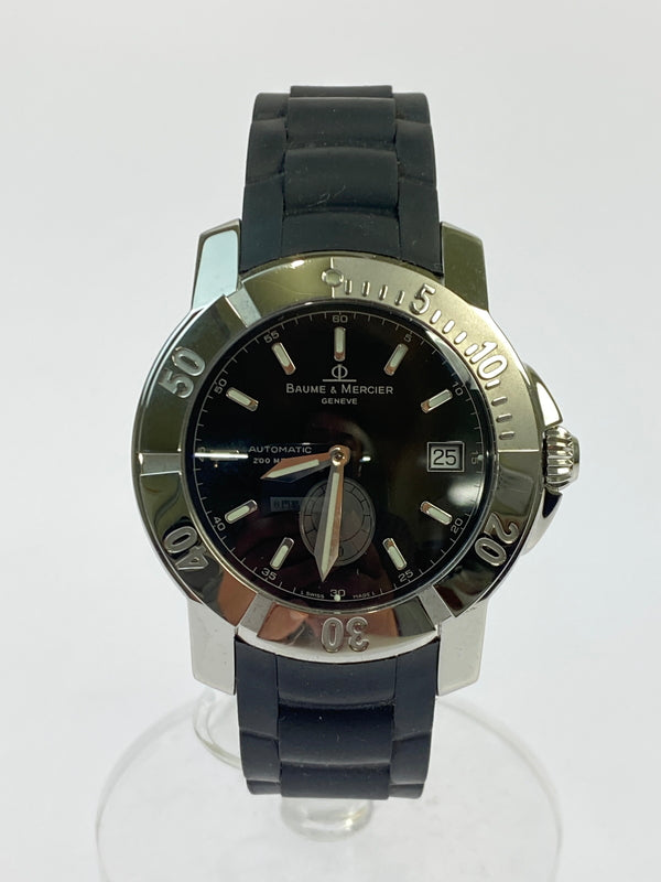 【中古品】【メンズ/レディース】 BAUME＆MERCIER ボーム＆メルシェ ケープランド デイト 自動巻き 腕時計 65353 ウォッチ ステンレススチール 197-260512-em-05-min カラー：シルバー 万代Net店