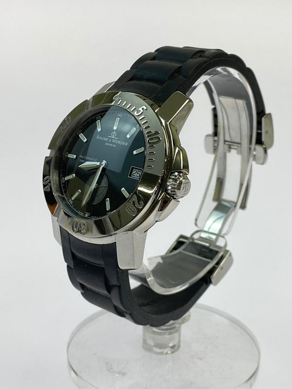 【中古品】【メンズ/レディース】 BAUME＆MERCIER ボーム＆メルシェ ケープランド デイト 自動巻き 腕時計 65353 ウォッチ ステンレススチール 197-260512-em-05-min カラー：シルバー 万代Net店