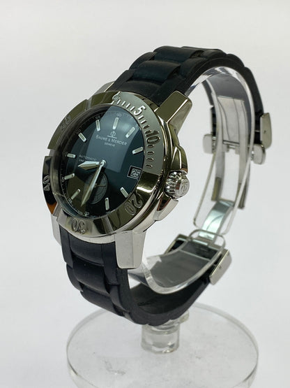 【中古品】【メンズ/レディース】 BAUME＆MERCIER ボーム＆メルシェ ケープランド デイト 自動巻き 腕時計 65353 ウォッチ ステンレススチール 197-260512-em-05-min カラー：シルバー 万代Net店