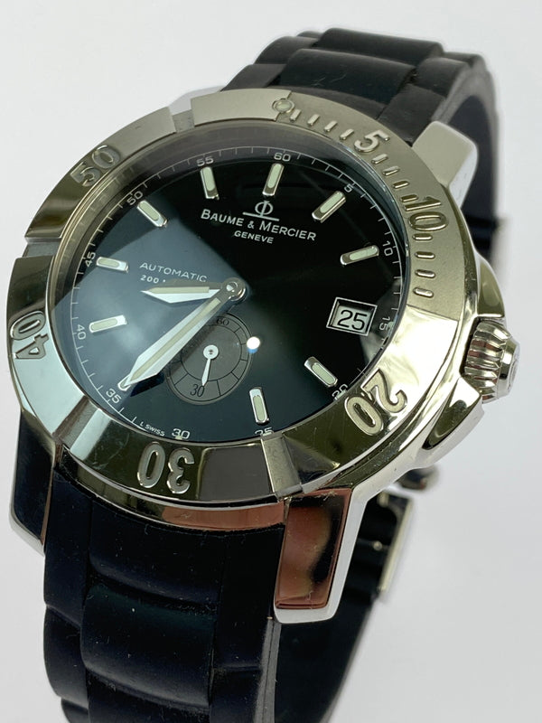 【中古品】【メンズ/レディース】 BAUME＆MERCIER ボーム＆メルシェ ケープランド デイト 自動巻き 腕時計 65353 ウォッチ ステンレススチール 197-260512-em-05-min カラー：シルバー 万代Net店