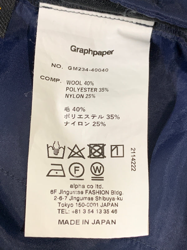 【中古品】【メンズ】 GRAPHPAPER グラフペーパー GM234-40040 CORDURA COMBAT WOOL TRACK PANTS ウール トラックパンツ ボトムス 151-260508-AS-76-min サイズ：1 カラー：ネイビー 万代Net店