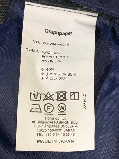 【中古品】【メンズ】 GRAPHPAPER グラフペーパー GM234-40040 CORDURA COMBAT WOOL TRACK PANTS ウール トラックパンツ ボトムス 151-260508-AS-76-min サイズ：1 カラー：ネイビー 万代Net店