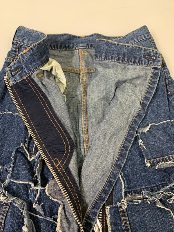 【中古品】【レディース】 SACAI サカイ 18-03873 18SS パッチワークデニム ロングスカート 168-260508-AS-57-min サイズ：下記参照 カラー：インディゴ 万代Net店