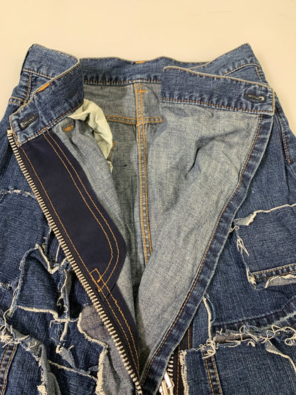 【中古品】【レディース】 SACAI サカイ 18-03873 18SS パッチワークデニム ロングスカート 168-260508-AS-57-min サイズ：下記参照 カラー：インディゴ 万代Net店