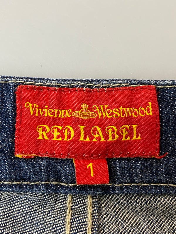 【中古品】【レディース】 VIVIENNE WESTWOOD ヴィヴィアンウエストウッド DENIM PANTS RED LABEL デニムパンツ レッドレーベル レディース ボトムス ジーンズ ジーパン 171-260524-em-41-min サイズ：1 カラー：インディゴブルー 万代Net店