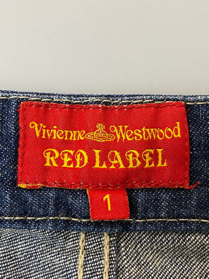【中古品】【レディース】 VIVIENNE WESTWOOD ヴィヴィアンウエストウッド DENIM PANTS RED LABEL デニムパンツ レッドレーベル レディース ボトムス ジーンズ ジーパン 171-260524-em-41-min サイズ：1 カラー：インディゴブルー 万代Net店