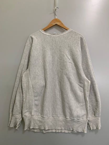 【現状渡し品】【メンズ】 CHAMPION REVERSE WEAVE チャンピオンリバースウィーブ 90S メキシコ製 MICHIGAN COLLEGE LS SWEAT SHIRT スウェット トレーナー 146-260508-AS-45-min サイズ：XL カラー：グレー 万代Net店