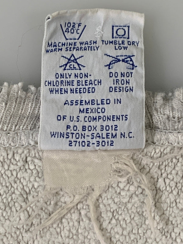 【現状渡し品】【メンズ】 CHAMPION REVERSE WEAVE チャンピオンリバースウィーブ 90S メキシコ製 MICHIGAN COLLEGE LS SWEAT SHIRT スウェット トレーナー 146-260508-AS-45-min サイズ：XL カラー：グレー 万代Net店
