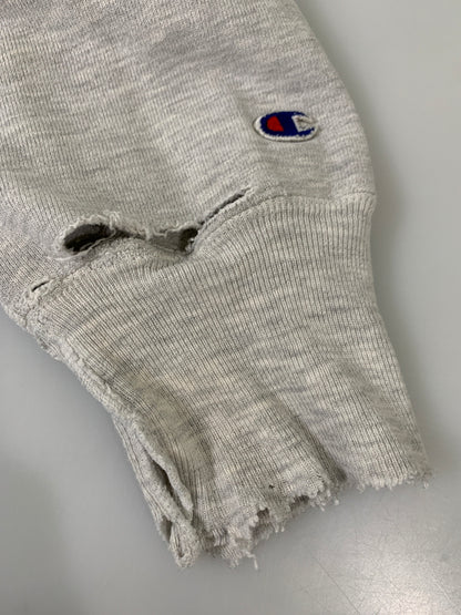 【現状渡し品】【メンズ】 CHAMPION REVERSE WEAVE チャンピオンリバースウィーブ 90S メキシコ製 MICHIGAN COLLEGE LS SWEAT SHIRT スウェット トレーナー 146-260508-AS-45-min サイズ：XL カラー：グレー 万代Net店