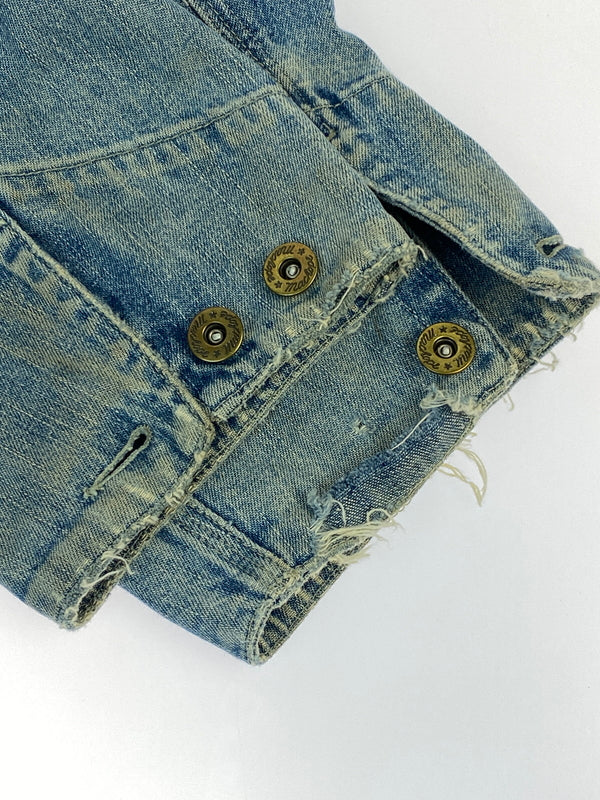 【現状渡し品】【メンズ】 MACHOPE マックホープ 80-90S DENIM COVERALL 1980年代-1990年代 デニム カバーオール メンズ アウター 146-260617-KS-15-min サイズ：L カラー：ブルー 万代Net店
