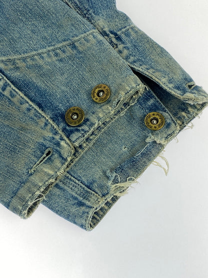【現状渡し品】【メンズ】 MACHOPE マックホープ 80-90S DENIM COVERALL 1980年代-1990年代 デニム カバーオール メンズ アウター 146-260617-KS-15-min サイズ：L カラー：ブルー 万代Net店