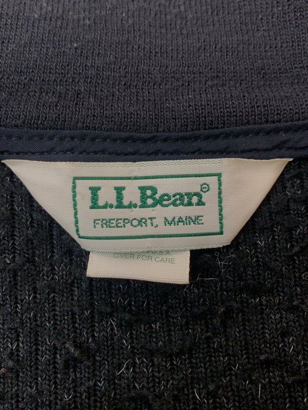 【中古品】【メンズ】 L.L.BEAN エルエルビーン 80S HALF ZIP FLEECE 80年代 ハーフジップ フリース トップス 146-260619-jt-23-min サイズ：L カラー：ブラック 万代Net店
