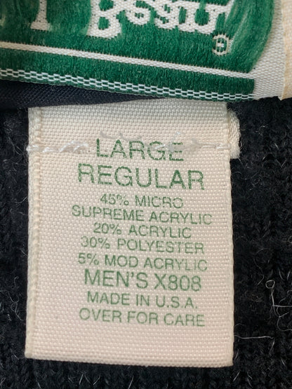 【中古品】【メンズ】 L.L.BEAN エルエルビーン 80S HALF ZIP FLEECE 80年代 ハーフジップ フリース トップス 146-260619-jt-23-min サイズ：L カラー：ブラック 万代Net店
