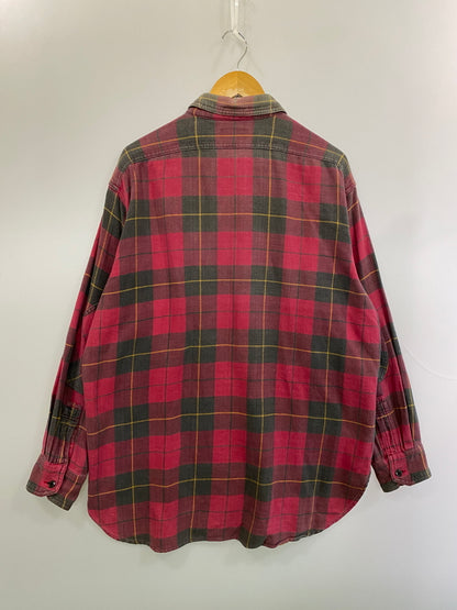 【現状渡し品】【メンズ】 RALPH LAUREN ラルフローレン CHECK FLANNNEL ELBOW PATCH SHIRT チェック フランネル エルボーパッチ シャツ メンズ トップス 146-260524-em-32-min サイズ：LL カラー：レッド系（チェック柄） 万代Net店