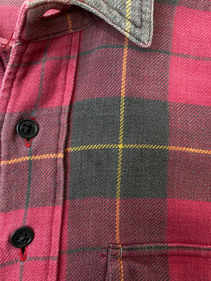 【現状渡し品】【メンズ】 RALPH LAUREN ラルフローレン CHECK FLANNNEL ELBOW PATCH SHIRT チェック フランネル エルボーパッチ シャツ メンズ トップス 146-260524-em-32-min サイズ：LL カラー：レッド系（チェック柄） 万代Net店
