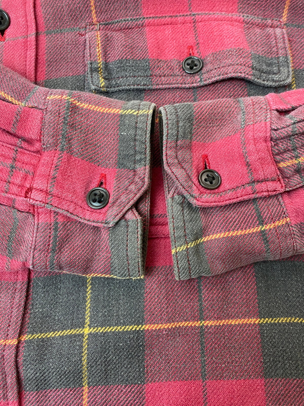 【現状渡し品】【メンズ】 RALPH LAUREN ラルフローレン CHECK FLANNNEL ELBOW PATCH SHIRT チェック フランネル エルボーパッチ シャツ メンズ トップス 146-260524-em-32-min サイズ：LL カラー：レッド系（チェック柄） 万代Net店