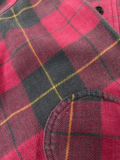 【現状渡し品】【メンズ】 RALPH LAUREN ラルフローレン CHECK FLANNNEL ELBOW PATCH SHIRT チェック フランネル エルボーパッチ シャツ メンズ トップス 146-260524-em-32-min サイズ：LL カラー：レッド系（チェック柄） 万代Net店