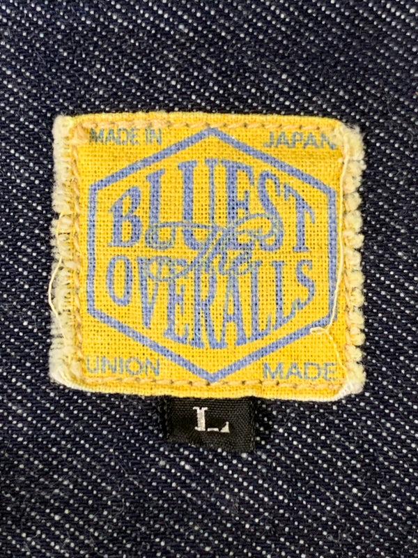 【中古品】【メンズ】 THE BLUEST OVERALLS ザ ブルーエスト オーバーオール DENIM PULLFVER HOODIE デニムプルオーバーフーディ トップス 145-260617-yn-06-min サイズ：L カラー：インディゴ 万代Net店