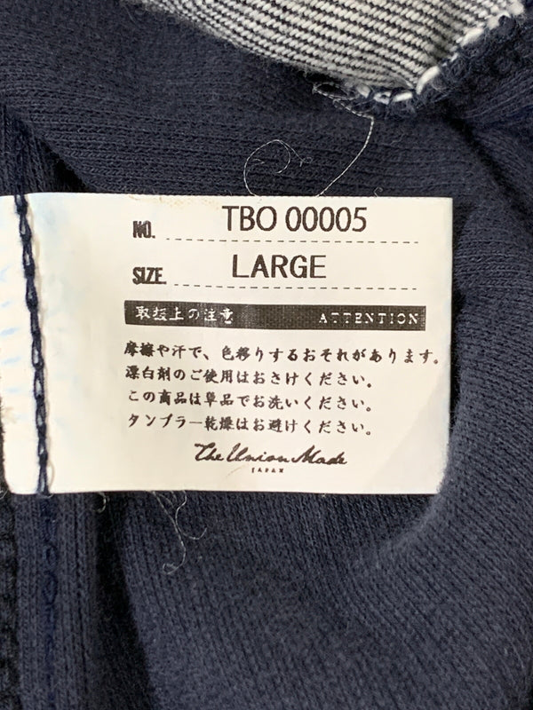 【中古品】【メンズ】 THE BLUEST OVERALLS ザ ブルーエスト オーバーオール DENIM PULLFVER HOODIE デニムプルオーバーフーディ トップス 145-260617-yn-06-min サイズ：L カラー：インディゴ 万代Net店