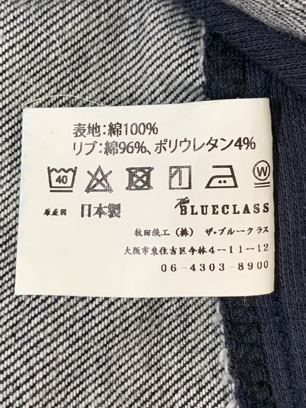 【中古品】【メンズ】 THE BLUEST OVERALLS ザ ブルーエスト オーバーオール DENIM PULLFVER HOODIE デニムプルオーバーフーディ トップス 145-260617-yn-06-min サイズ：L カラー：インディゴ 万代Net店