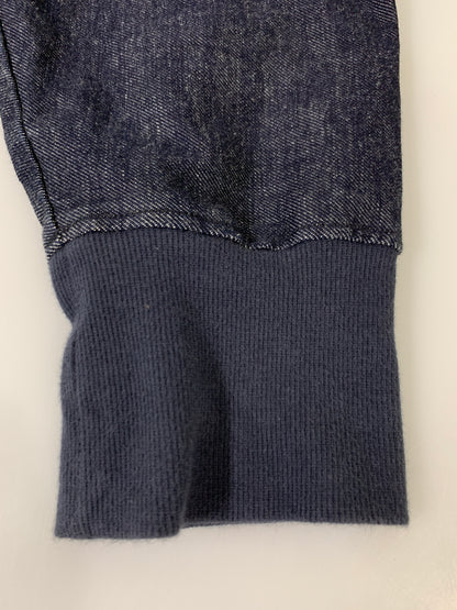 【中古品】【メンズ】 THE BLUEST OVERALLS ザ ブルーエスト オーバーオール DENIM PULLFVER HOODIE デニムプルオーバーフーディ トップス 145-260617-yn-06-min サイズ：L カラー：インディゴ 万代Net店