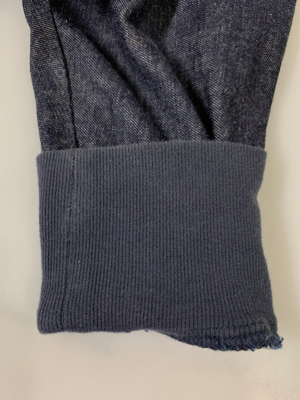 【中古品】【メンズ】 THE BLUEST OVERALLS ザ ブルーエスト オーバーオール DENIM PULLFVER HOODIE デニムプルオーバーフーディ トップス 145-260617-yn-06-min サイズ：L カラー：インディゴ 万代Net店