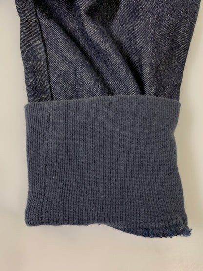 【中古品】【メンズ】 THE BLUEST OVERALLS ザ ブルーエスト オーバーオール DENIM PULLFVER HOODIE デニムプルオーバーフーディ トップス 145-260617-yn-06-min サイズ：L カラー：インディゴ 万代Net店