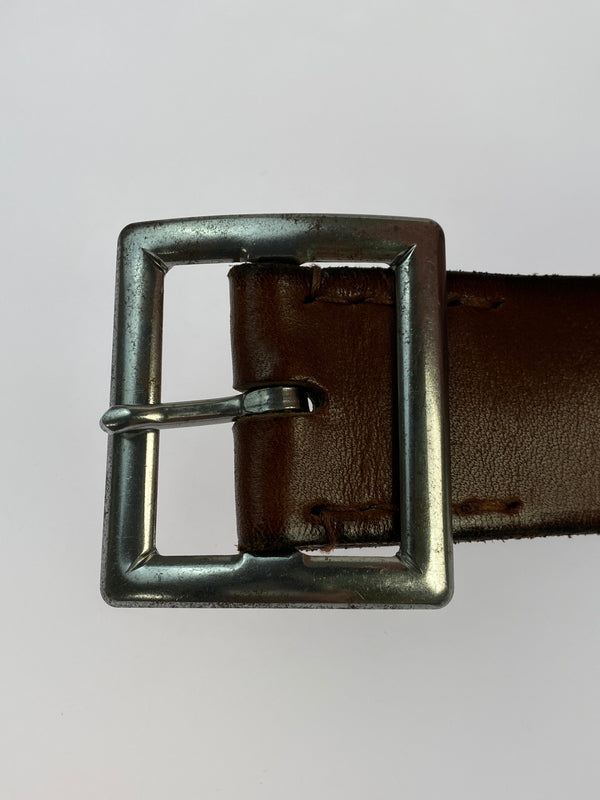 【中古品】【メンズ】 TROPHY CLOTHING トロフィークロージング INDUSTRIAL IRON BUCKLE LEATHER BELT インダストリアル アイアンバックル レザーベルト 革 205-260512-em-15-min カラー：ブラウン 万代Net店