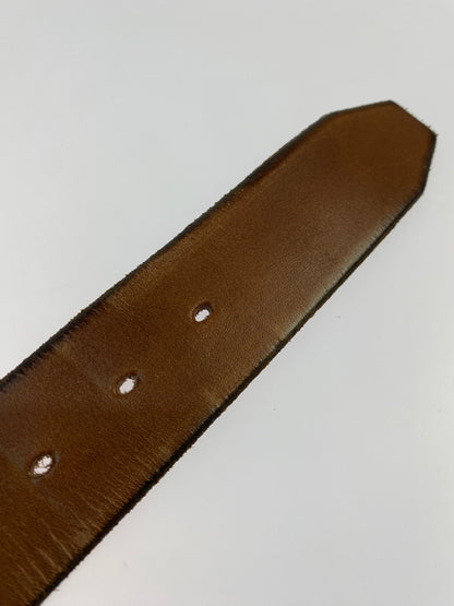 【中古品】【メンズ】 TROPHY CLOTHING トロフィークロージング INDUSTRIAL IRON BUCKLE LEATHER BELT インダストリアル アイアンバックル レザーベルト 革 205-260512-em-15-min カラー：ブラウン 万代Net店