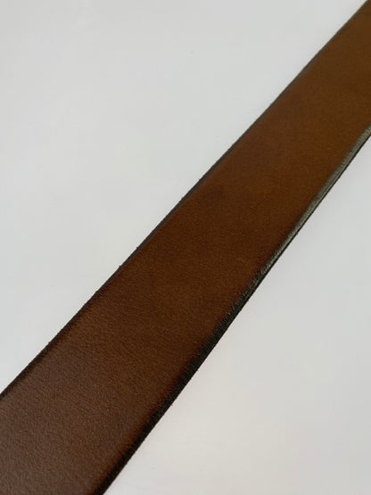 【中古品】【メンズ】 TROPHY CLOTHING トロフィークロージング INDUSTRIAL IRON BUCKLE LEATHER BELT インダストリアル アイアンバックル レザーベルト 革 205-260512-em-15-min カラー：ブラウン 万代Net店