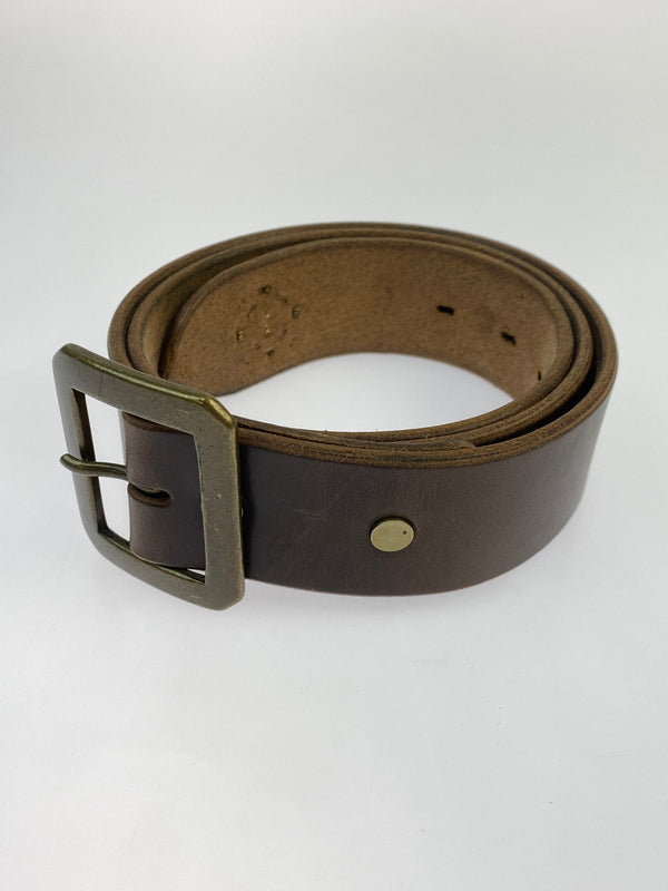 【中古品】【メンズ】 OPUS オーパス OIL LEATHER BELT オイルレザーベルト 革 アメカジ 205-260512-em-18-min カラー：ブラウン 万代Net店