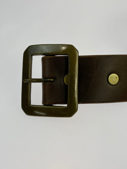 【中古品】【メンズ】 OPUS オーパス OIL LEATHER BELT オイルレザーベルト 革 アメカジ 205-260512-em-18-min カラー：ブラウン 万代Net店