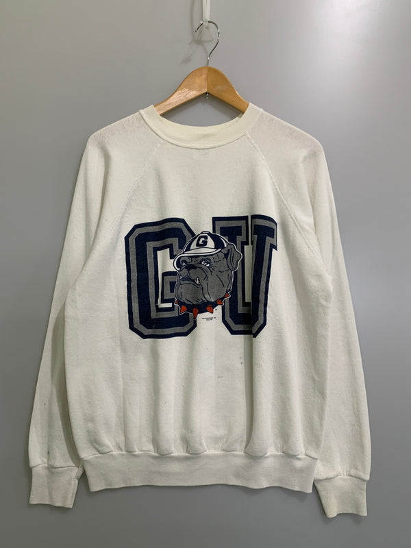 【中古品】【メンズ】 USED UNKNOWN 90’s GEORGETOWN UNIVERSITY "JACK”CREW SWEAT 90年代 ジョージタウンユニバーシティ ジャック クルースウェット トップス 146-260522-SH-21-min サイズ：XL カラー：ホワイト 万代Net店
