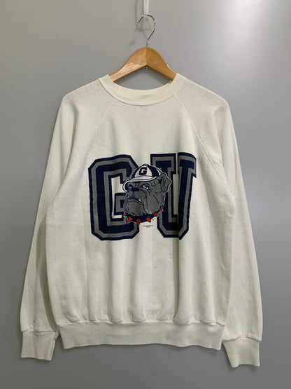 【中古品】【メンズ】 USED UNKNOWN 90’s GEORGETOWN UNIVERSITY "JACK”CREW SWEAT 90年代 ジョージタウンユニバーシティ ジャック クルースウェット トップス 146-260522-SH-21-min サイズ：XL カラー：ホワイト 万代Net店