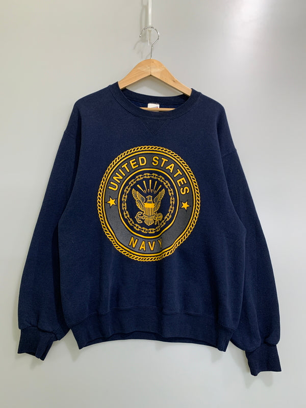 【中古品】【メンズ】 SOFFE ソフィー 90's US NAVY MILITARY SWEAT 90年代 USネイビー ミリタリースウェット トップス 146-260522-SH-11-min サイズ：M カラー：ネイビー 万代Net店