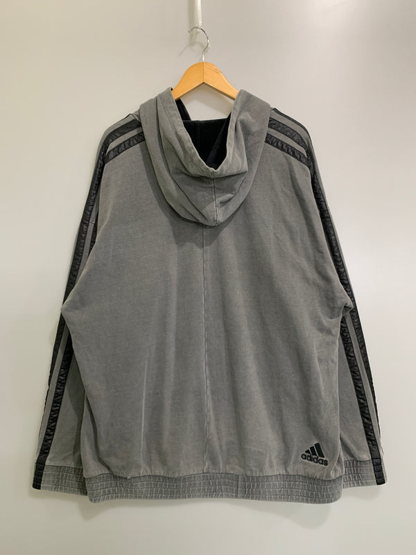 【中古品】【メンズ】 ADIDAS アディダス ×DANIEL PATRICK ダニエルパトリック 別注 コラボ LOGO HOODIE FR5635 ロゴフーディー パーカー トップス 148-260522-SH-23-min サイズ：XO カラー：グレー 万代Net店