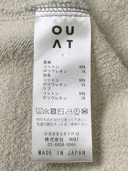 【中古品】【メンズ】 OUAT オーユーエーティー O008502PO ASTRO SMOCK ハーフジップ スウェット 140-260508-AS-37-min サイズ：3 カラー：グレー 万代Net店