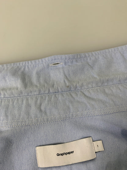 【中古品】【メンズ】 GRAPHPAPER グラフペーパー GM17-B-101 OXFORD L S B.D BOX SHIRT 長袖シャツ ロングスリーブ 140-260508-AS-35-min サイズ：1 カラー：ブルー 万代Net店