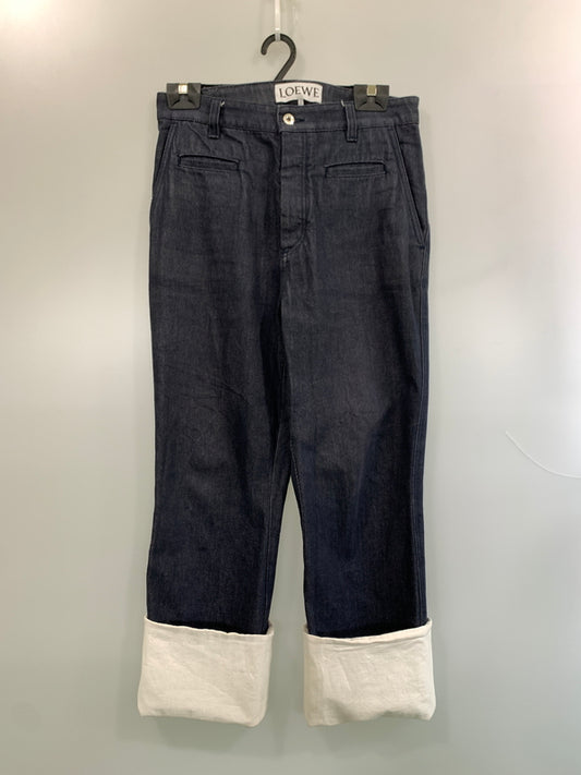 【中古品】【メンズ】 LOEWE ロエベ 1720889 フィッシャーマンジーンズ デニムパンツ ボトムス 152-260508-AS-26-min サイズ：46 カラー：インディゴ 万代Net店