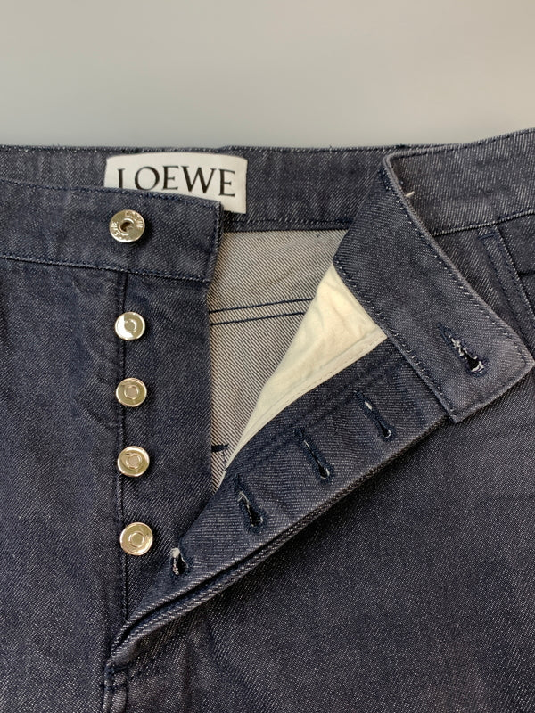 【中古品】【メンズ】 LOEWE ロエベ 1720889 フィッシャーマンジーンズ デニムパンツ ボトムス 152-260508-AS-26-min サイズ：46 カラー：インディゴ 万代Net店