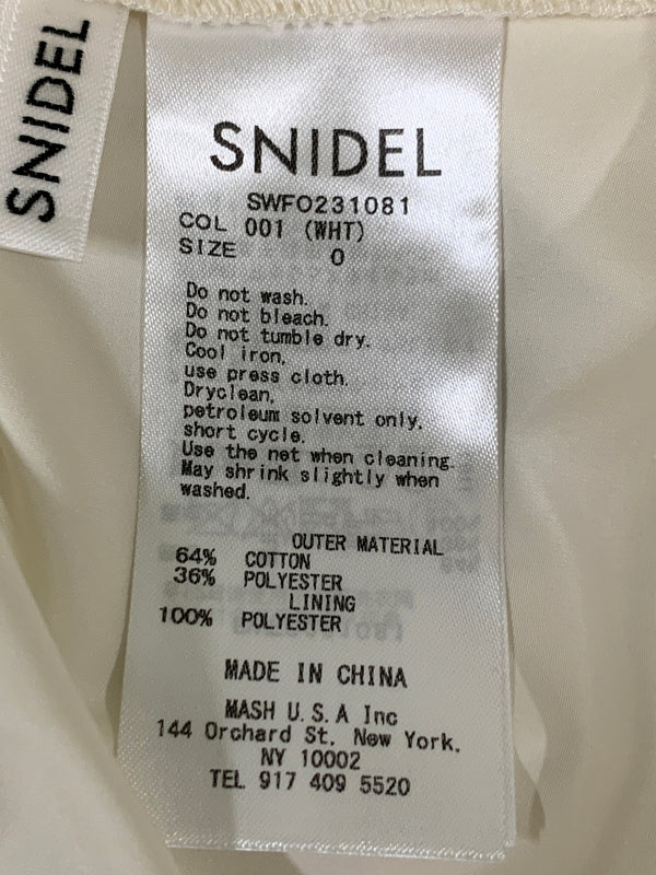 【中古品】【レディース】 SNIDEL スナイデル SWF0231081 ボリュームスリーブシャツワンピース 170-260615-kt-15-min サイズ：O カラー：ホワイト 万代Net店