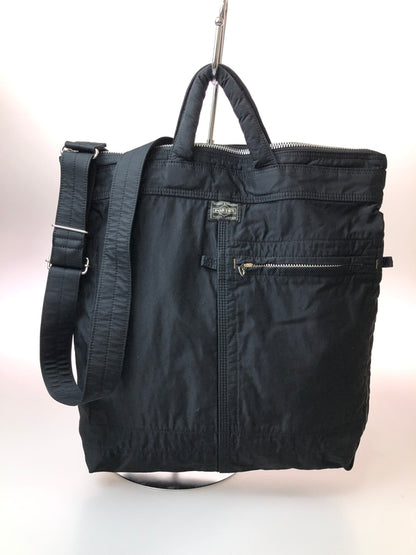 【中古品】【メンズ/レディース】 PORTER ポーター MILE 2WAY HELMET BAG マイル ツーウェイ ヘルメットバッグ カバン トートバッグ 188-260519-em-20-min カラー：ブラック 万代Net店