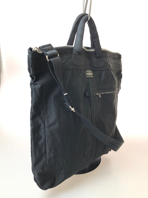 【中古品】【メンズ/レディース】 PORTER ポーター MILE 2WAY HELMET BAG マイル ツーウェイ ヘルメットバッグ カバン トートバッグ 188-260519-em-20-min カラー：ブラック 万代Net店