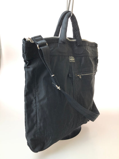 【中古品】【メンズ/レディース】 PORTER ポーター MILE 2WAY HELMET BAG マイル ツーウェイ ヘルメットバッグ カバン トートバッグ 188-260519-em-20-min カラー：ブラック 万代Net店
